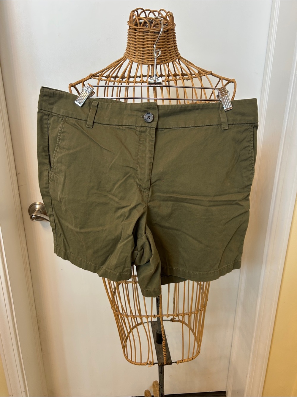 LOFT Olive Green Casual Bermuda Shorts